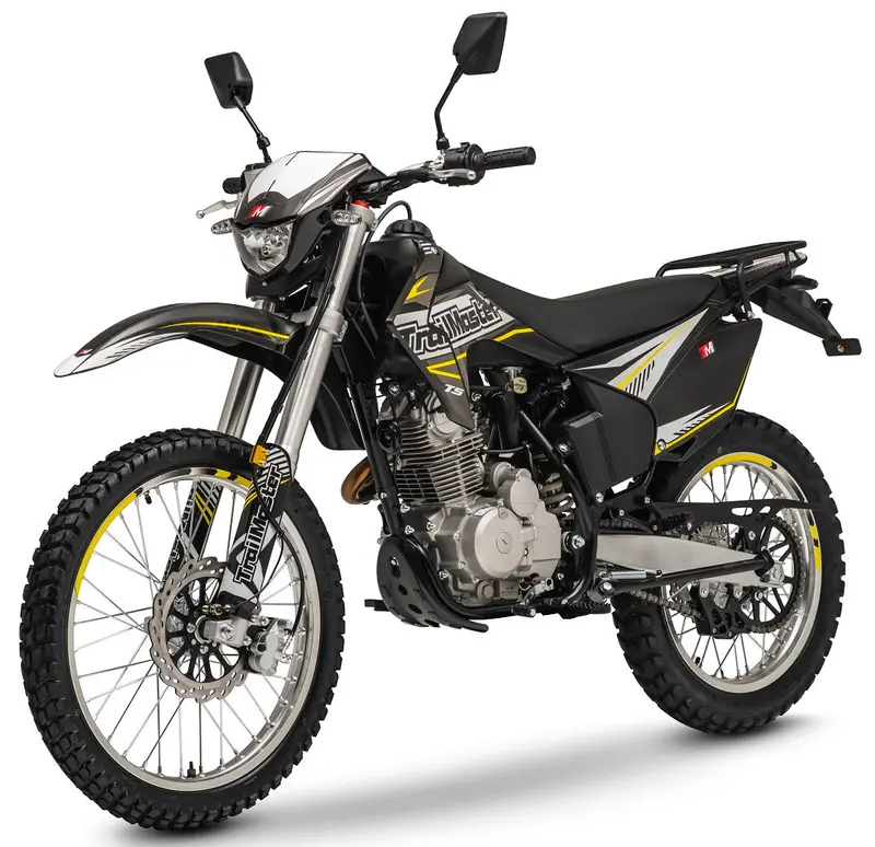 Trailmaster T5 Dual Sport Dirt Bike, 5-Speed Manual, 223Cc Engine, Dual Disc Brakes, Electric Start With Kick Backup, (21/18) Wheels 4