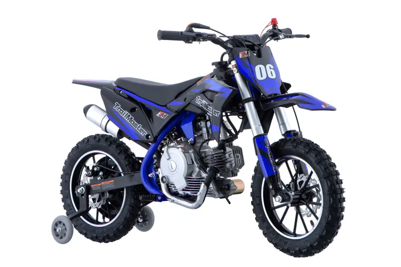Trailmaster Tm06 60Cc Gas Dirt Bike, With Electric Start, Automatic, Training Wheels Included, Ages 6-9 3