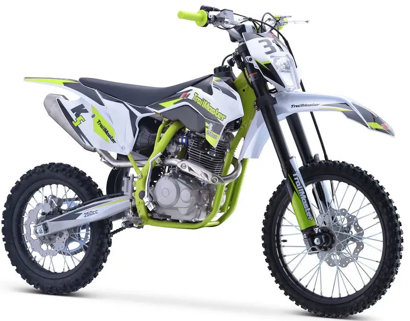 Trailmaster Tm31 250Cc Dirt Bike 5-Speed Manual Dual Disc Brakes, Electric Start With Kick Backup (19/16) 1