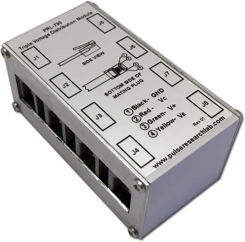 Triple Voltage Distribution Module W/8 Modular I/O Jacks 1