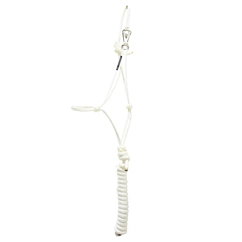Twisted Knot Halters Easy Off Halter With 10" Lead Rope- White 1