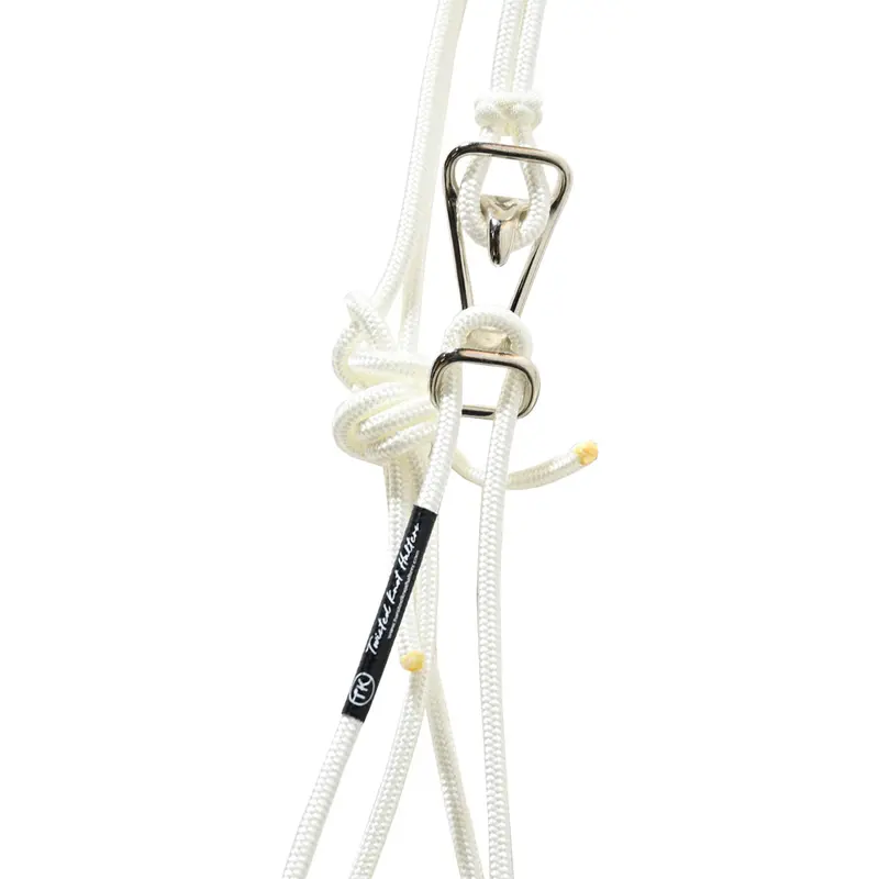 Twisted Knot Halters Easy Off Halter With 10" Lead Rope- White 2