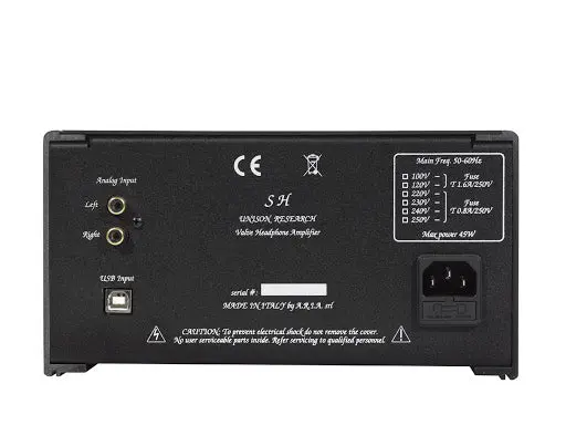 Unison Research Sh Tube Headphone Amp And Dac In Black (Available To Demo) (Floor Sample Sale) 2