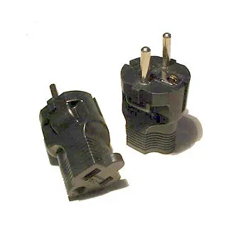 Us Nema 5-15P (3 Pin) To European Schuko Cryogenically Treated Adapter - Each 1