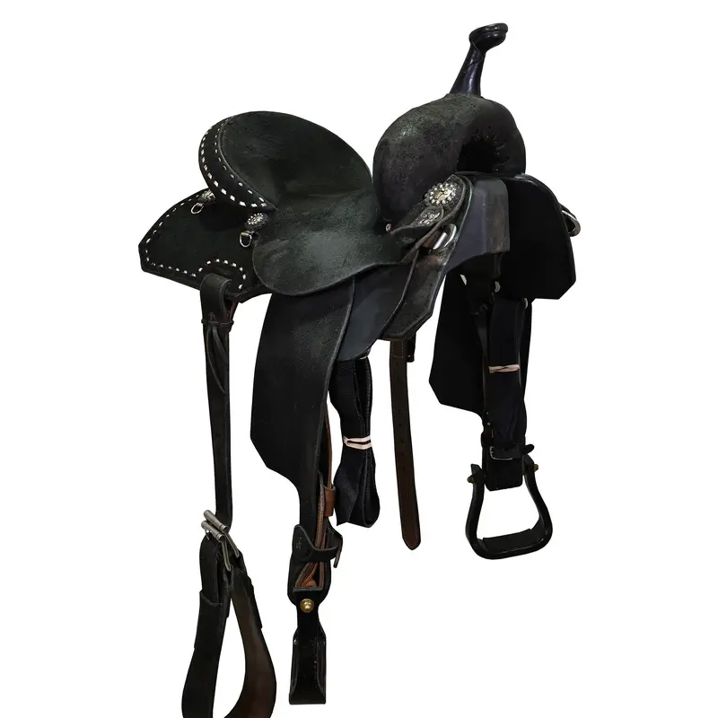 Used 13" Double J Pozzi Pro Barrel Racing Saddle 1