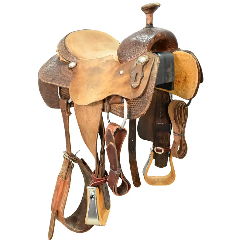 Used 13" Scott Thomas Team Roping Saddle 1