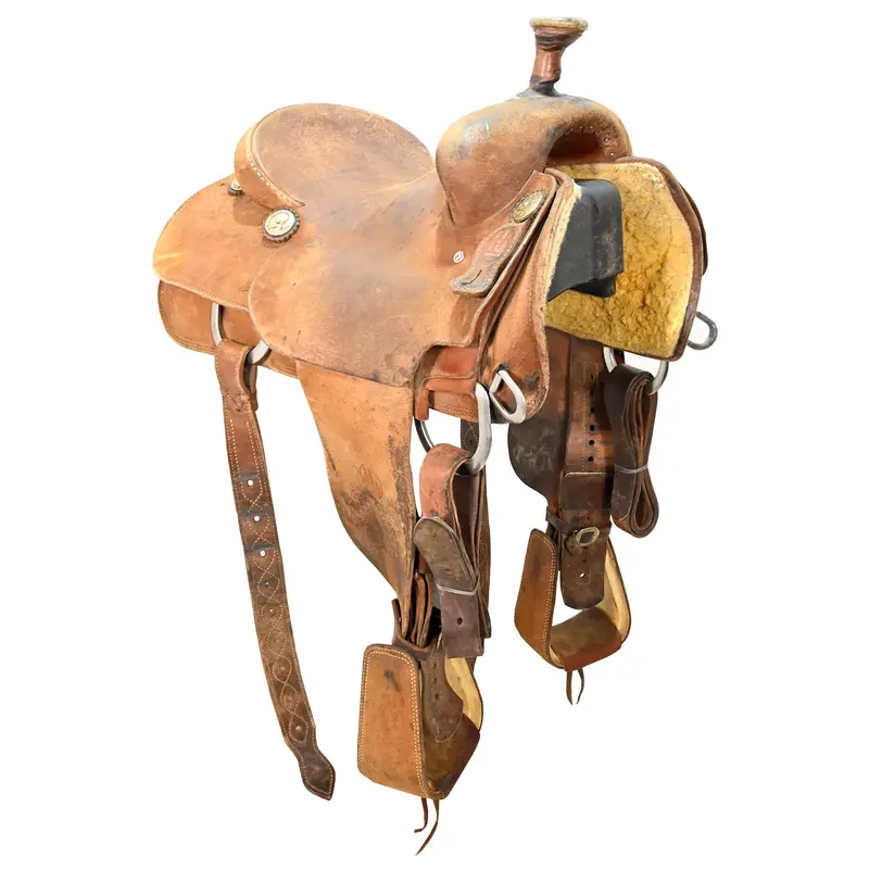 Used 14.25" H4 Team Roping Saddle 1