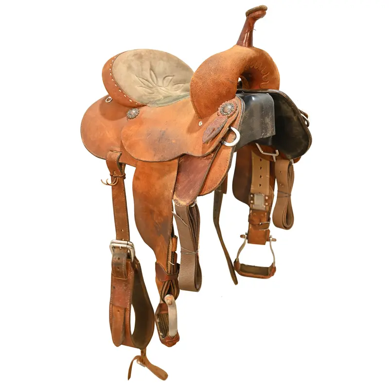 Used 14.5" Double J Pozzi Pro Barrel Racing Saddle 1