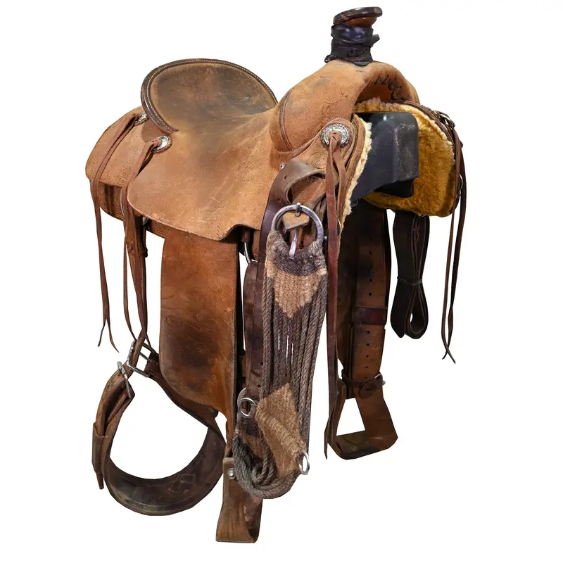 Used 14.5" Larry Clark Ranch Saddle 1