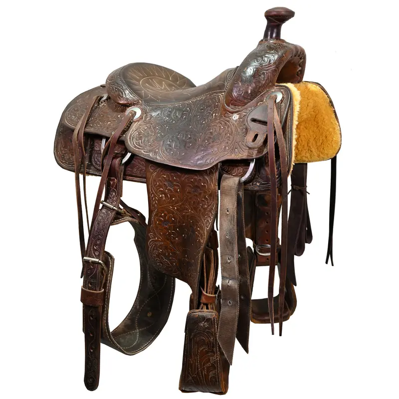 Used 14.5" Longhorn Team Roping Saddle 1