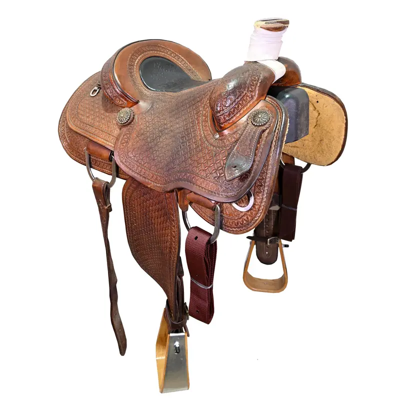 Used 14" Nrs Pro Series Team Roping Saddle 1