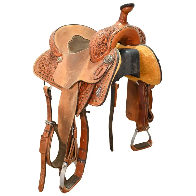 Used 14" Stoney Saddlery Barrel Saddle 1