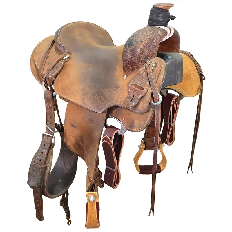 Used 15.5" Cactus Working Cowhorse Saddle 1