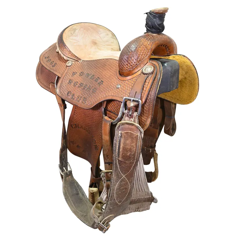 Used 15.5" Corriente Trophy Team Roping Saddle 1