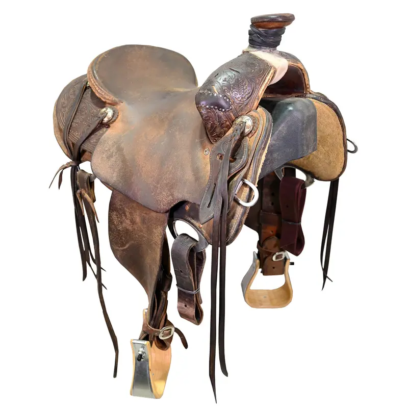 Used 15.5" Trent Ward Ranch Saddle 1