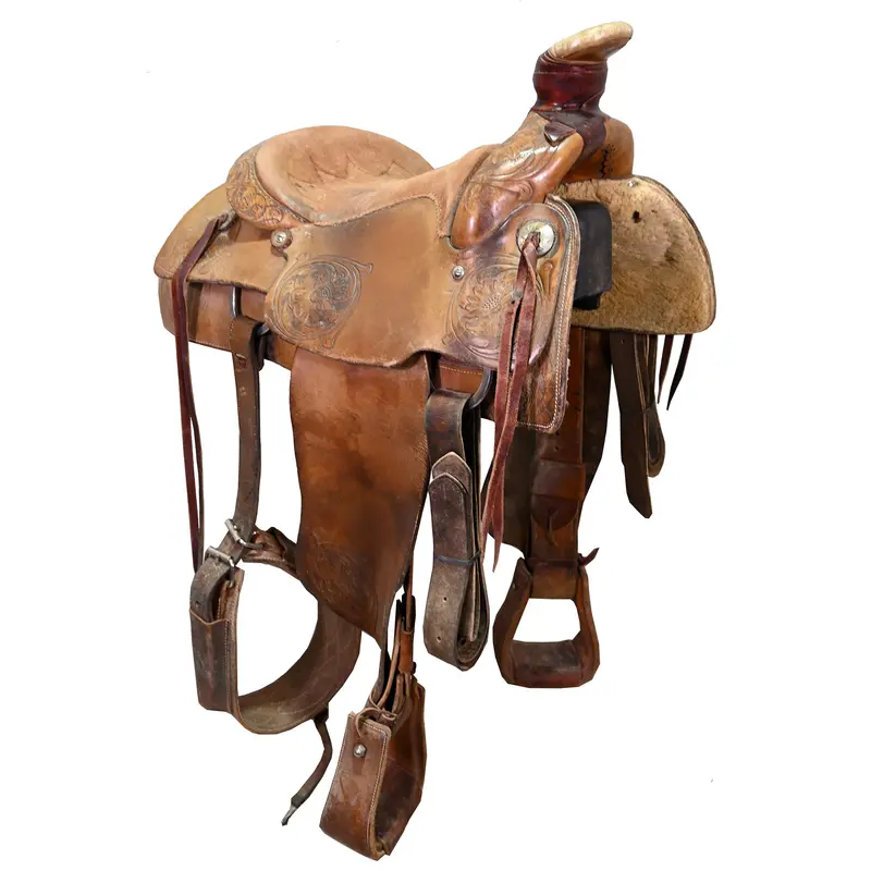 Used 15" Bill Price Ranch Saddle 1