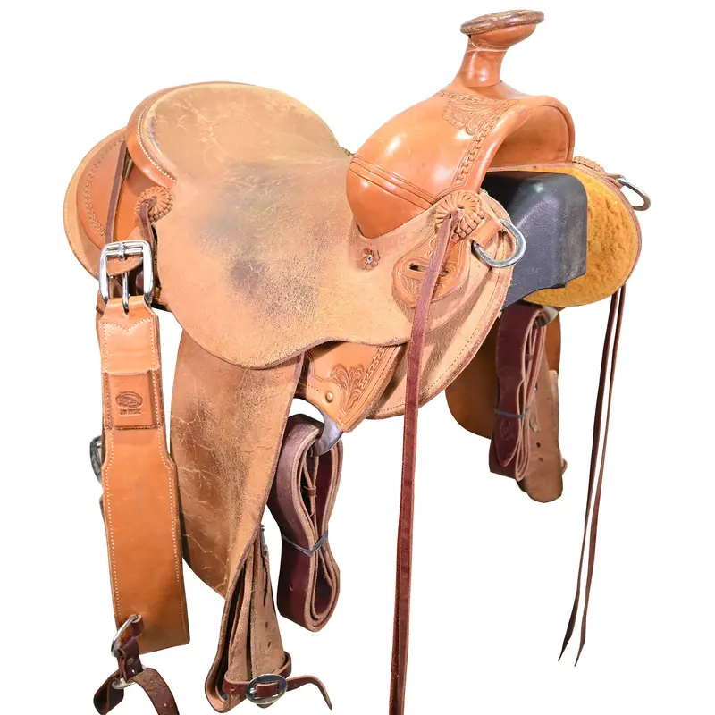 Used 15" Coolhorse By Wes Mastic Stockman's Association Ranch Saddle 1