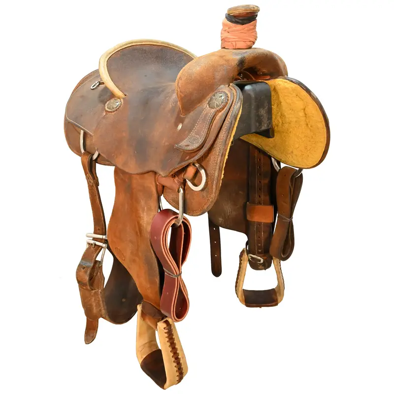 Used 15" Nrs Pro Series Team Roping Saddle 1