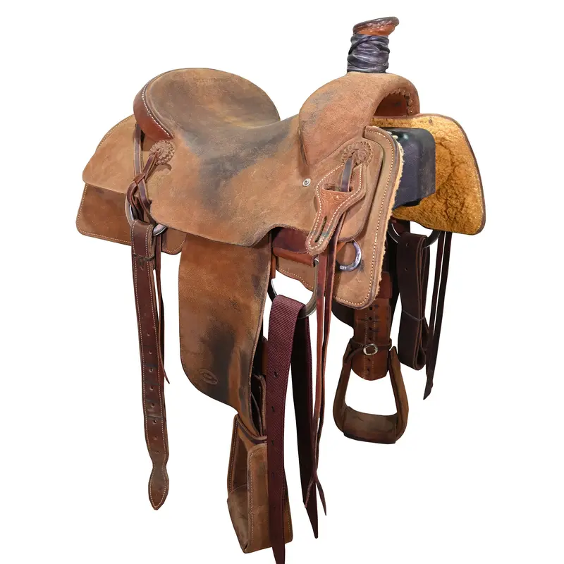 Used 15" South Texas Tack Ranch Roping Saddle 1