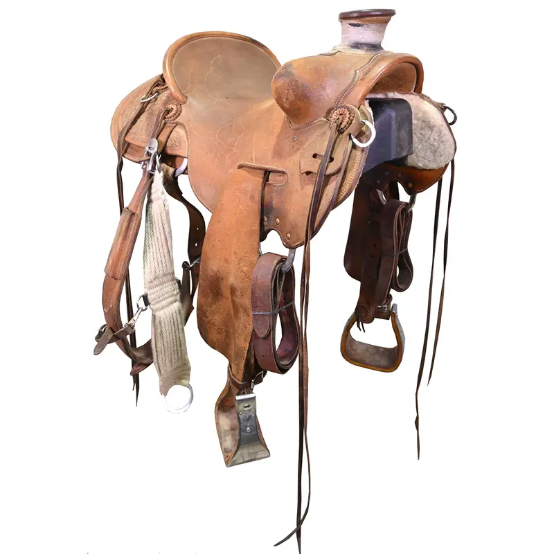 Used 16.25" Mortenson By Wes Mastic Ranch Saddle 1