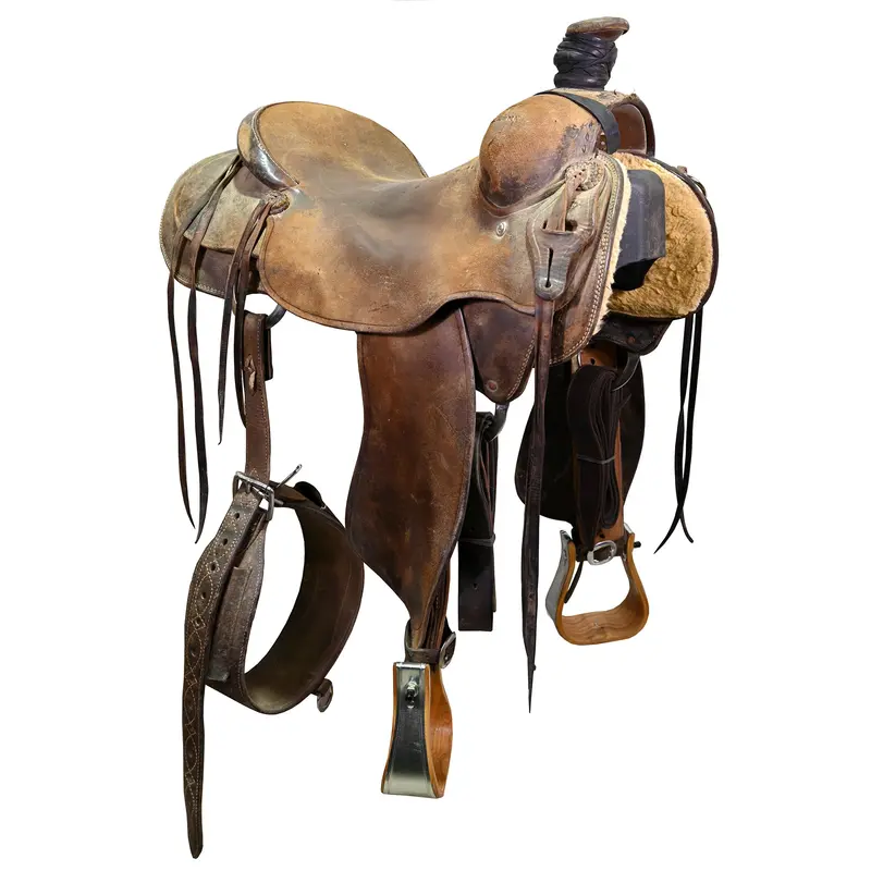 Used 16.5" Oliver Saddle Shop Ranch Saddle 1