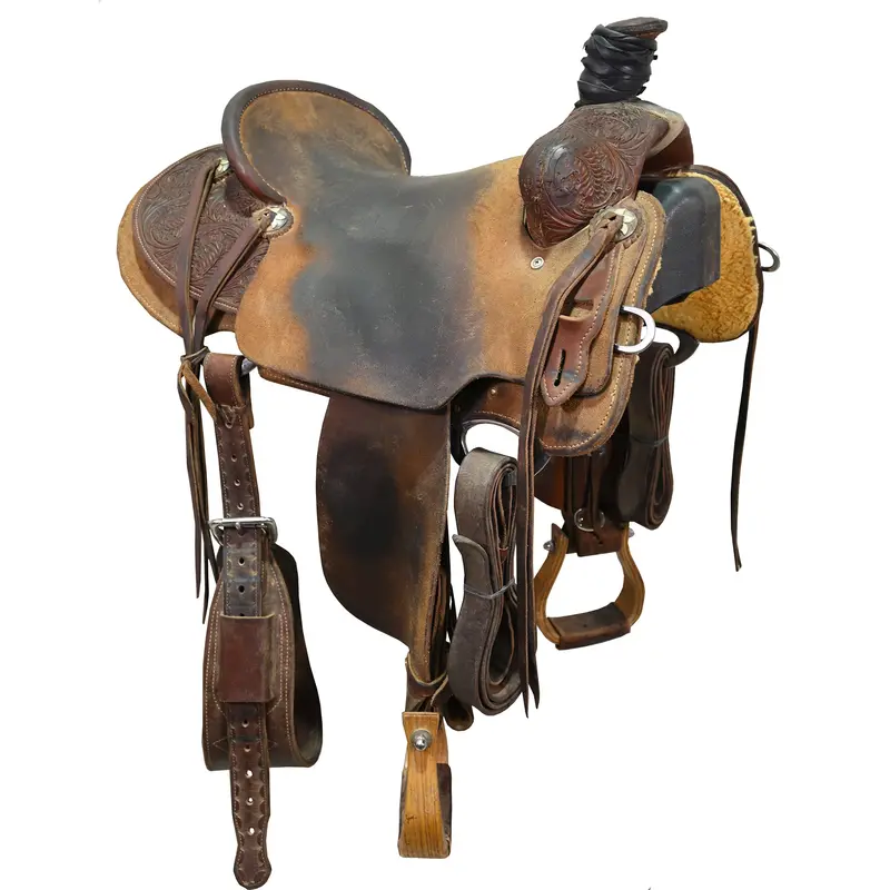 Used 16" Cactus Amarillo Roper Ranch Saddle 1