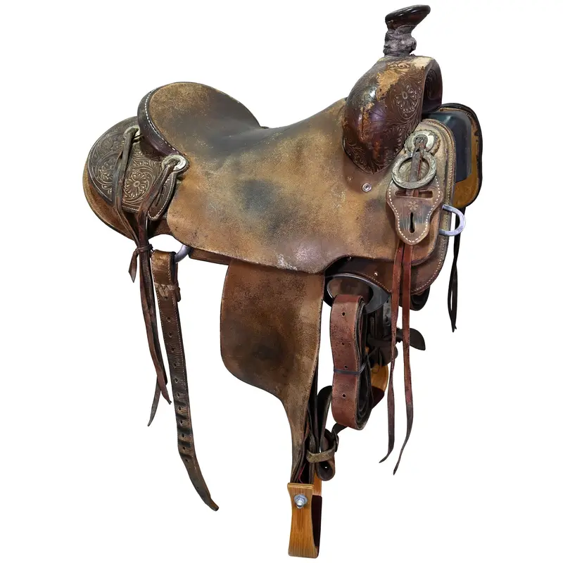 Used 16" Cactus Ranch Saddle With Lewis Tree 1