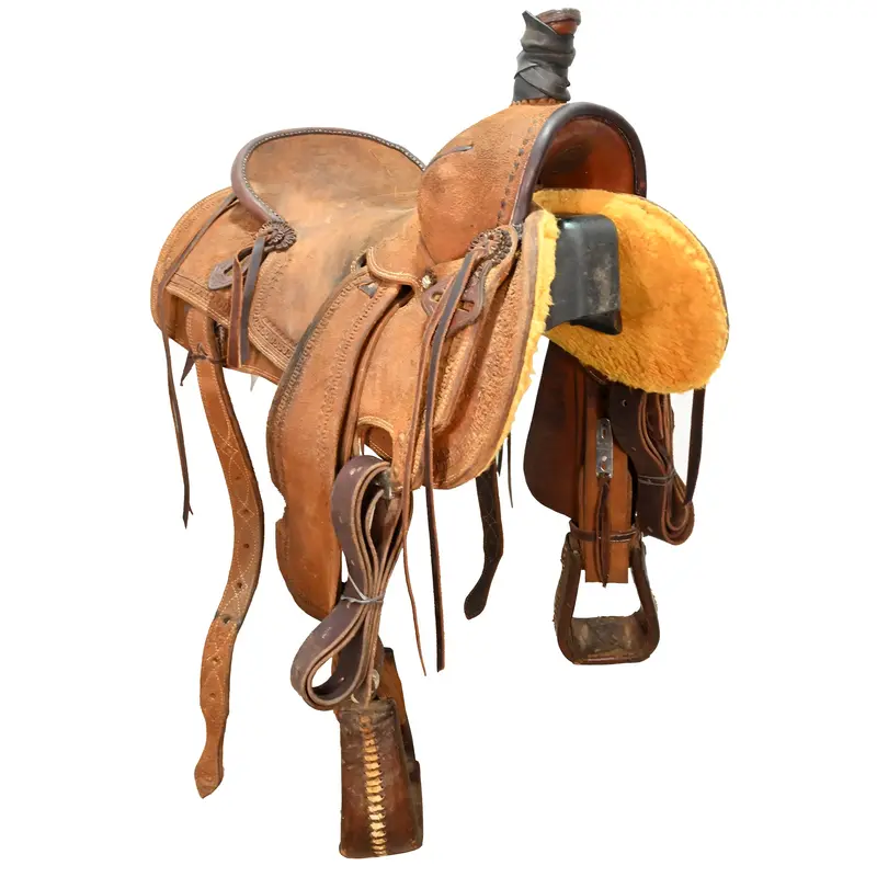 Used 16" Whit Adkins Ranch Cutting Saddle 1