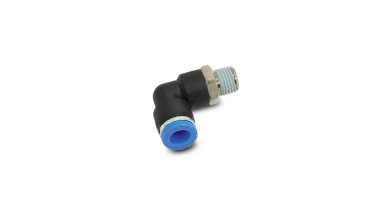 Vibrant Male Elbow Pneumatic Vacuum Fitting (1/4In Npt Thread) - For Use With 3/8In(9.5Mm) Od Tubing 1