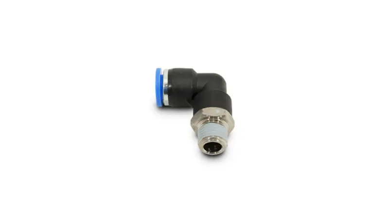 Vibrant Male Elbow Pneumatic Vacuum Fitting (1/4In Npt Thread) - For Use With 3/8In(9.5Mm) Od Tubing 2