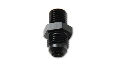 Vibrant Performance 16619 Adapter Fitting; Fabrication Components; -6An Male To 16 Millimeter X 1.5 Thread Male; Andodized; Black; Aluminum; Single 1