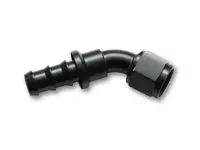 Vibrant Performance Push-On 45 Degree Hose End Elbow Fitting; Size: -6An 22406 1