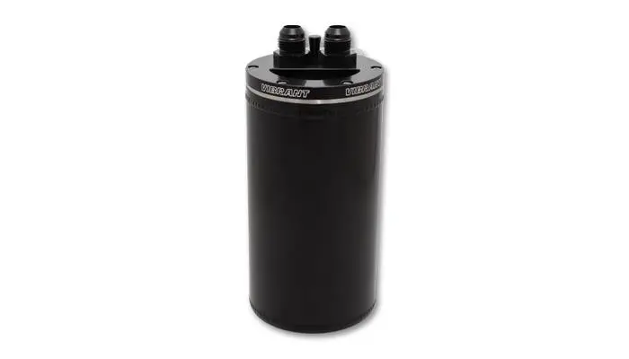 Vibrant Performance Universal Catch Can, Recessed Filter Top - Anodized Black 12695 1