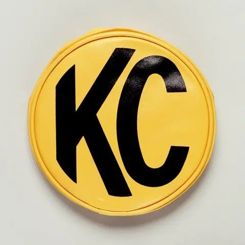 Vinyl Cover 6In Round Yellow W/Black Pair 1