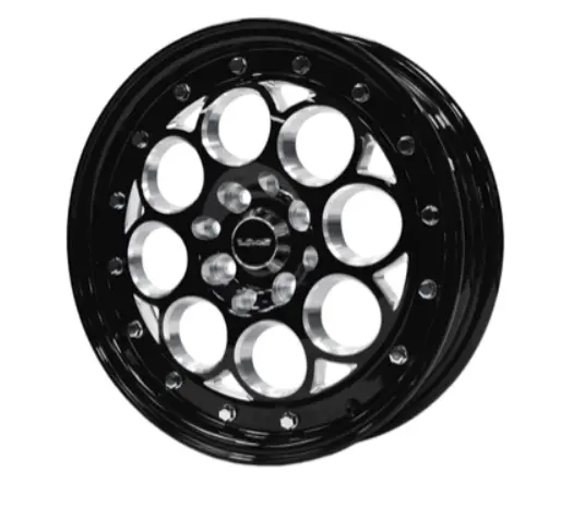 Vms Racing Revolver Rear Drag Wheel 15X3.5 4X100/4X114 Black Milling W/ Black Lip 1