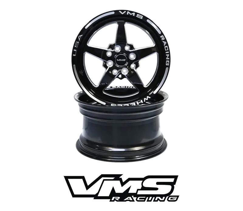 Vms Racing Wheels V-Star 15X8 4X100 / 4X114.3 +20 Offset Black Milling Vwst002 1