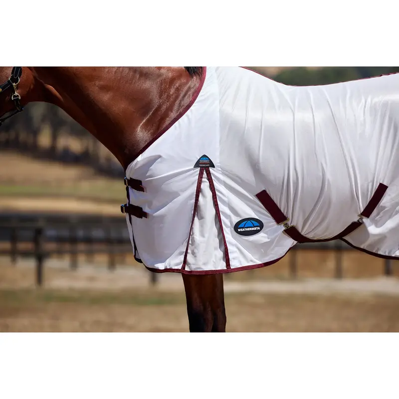 Weatherbeeta Comfitec Essential Fly Sheet- Burgundy/White 3