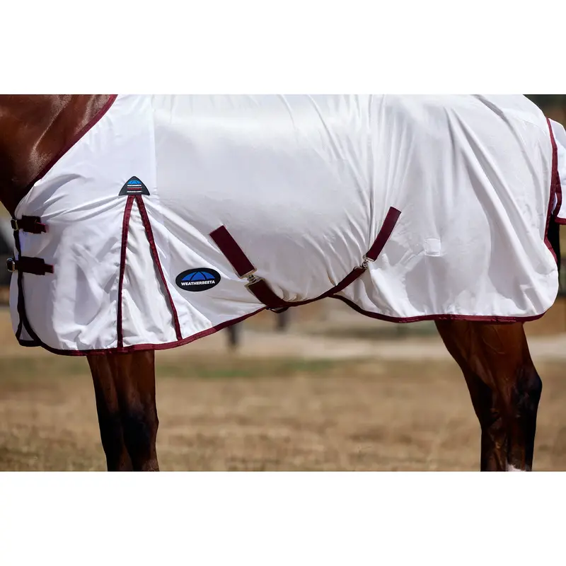 Weatherbeeta Comfitec Essential Fly Sheet- Burgundy/White 4