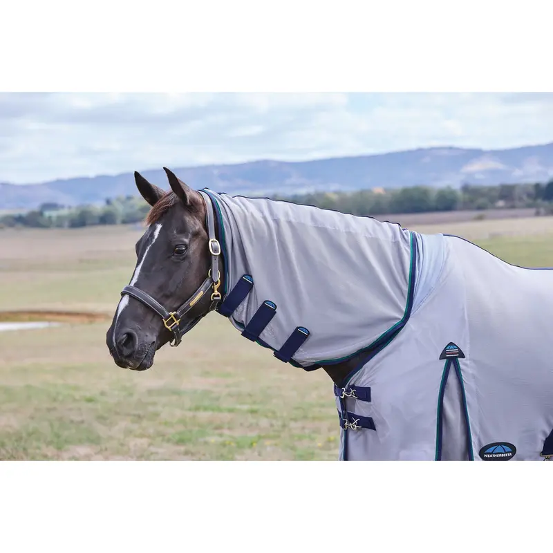 Weatherbeeta Comfitec Zephyr Fly Sheet Combo- Grey/Navy/Forest Green 3