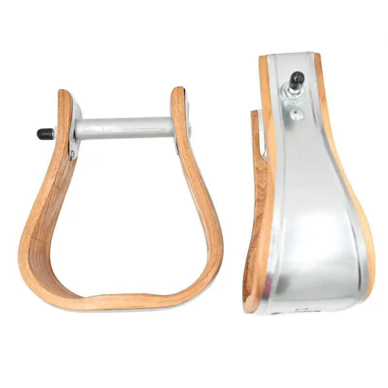 Weaver Leather 3" Wooden Bell Stirrups With Metal Overlay 1