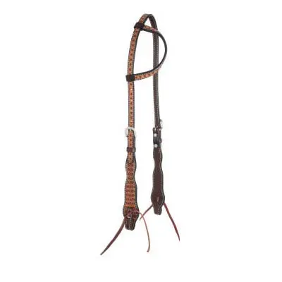Weaver Leather Floret Tooled Slip Ear Headstall 1