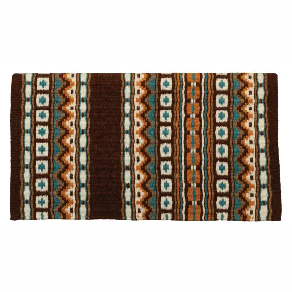 Weaver Leather New Zealand Wool Show Blanket- Chestnut/Buckskin/Turquoise 1