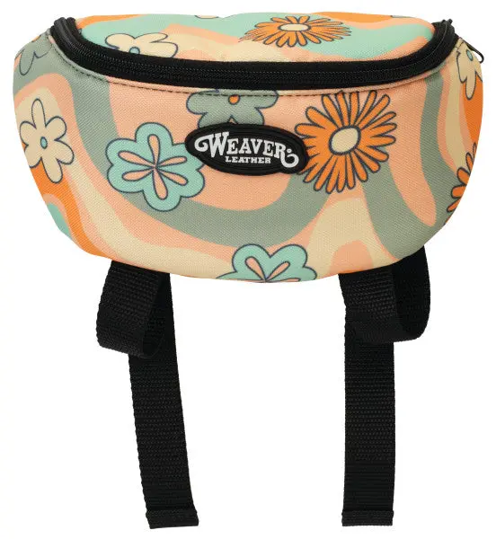 Weaver Leather Saddle Pouch- Retro Flower 1