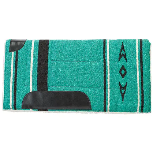 Weaver Leather Straight Pony Pad Turquoise And Black 22" X 22" 1