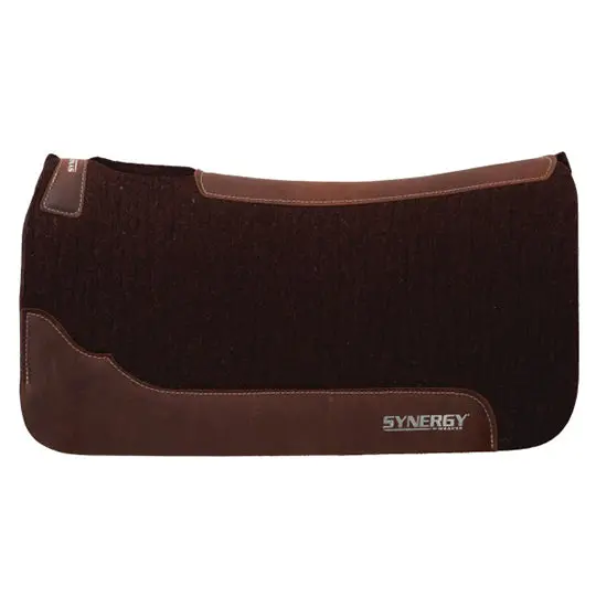 Weaver Leather Synergy 1" Contoured Chocolate Steam Pressed Merino Wool Felt Saddle Pad- 31"X32" 1