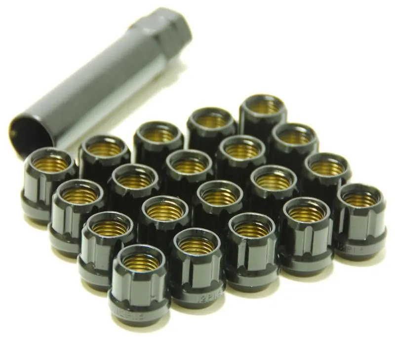 Wheel Mate Muteki Open End Lug Nuts - Deep Black 12X1.25 1