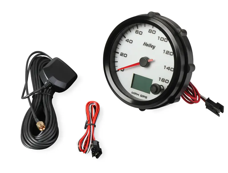 White Face, 3-3/8" 160 Mph Gps Speedometer (With Odometer) 1