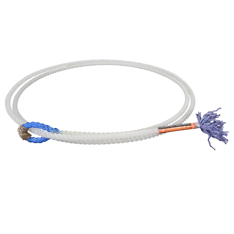 White Rattler Racer Calf Piggin String- Blue Eye 1/4" 1