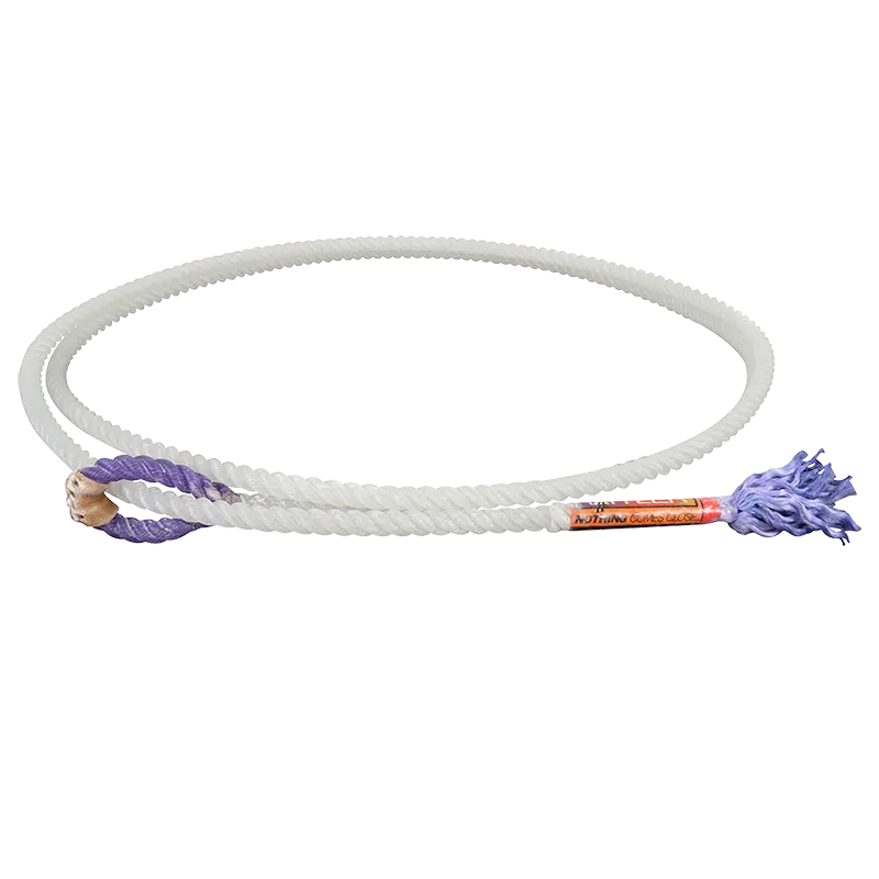 White Rattler Racer Calf Piggin String- Purple Eye 5/16" 1