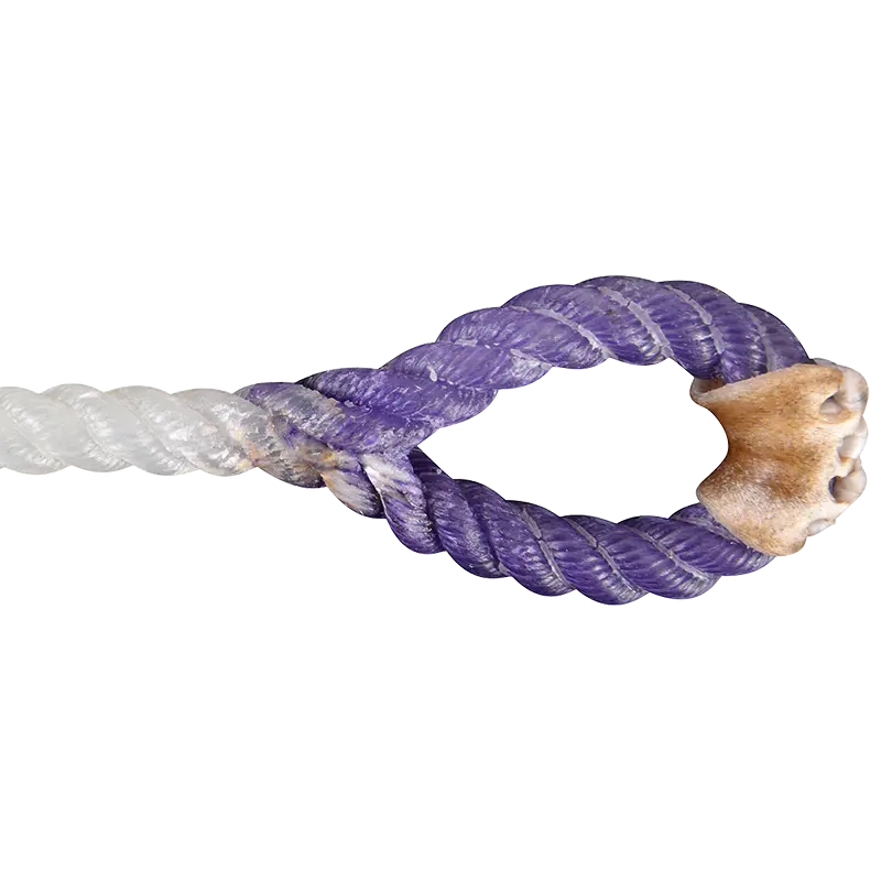 White Rattler Racer Calf Piggin String- Purple Eye 5/16" 2